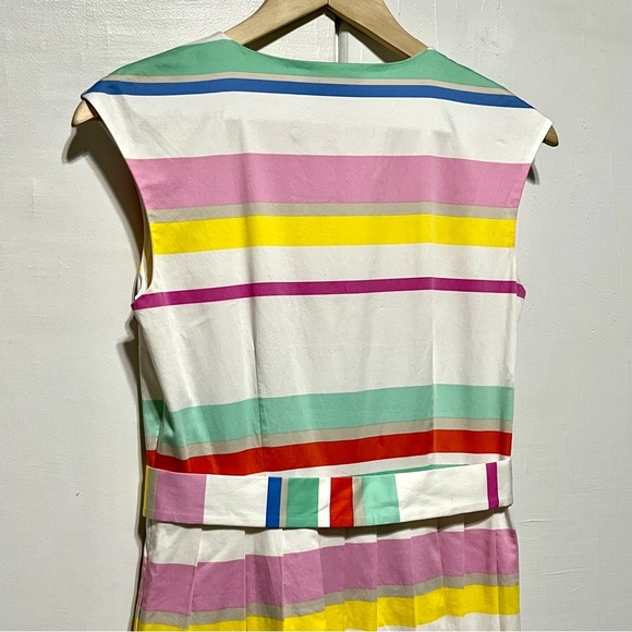 Kate Spade Multi Cape Stripe Shirtdress, Pastel Cotton Dress, Size 4 - Picture 11 of 16